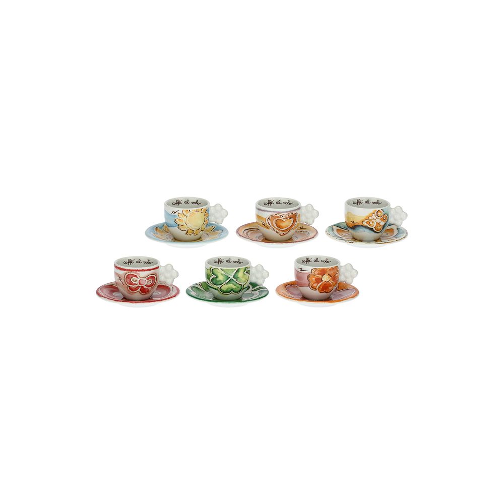Mugs - Set of 6 Happy coffee cups - THUN - LENET GROUP