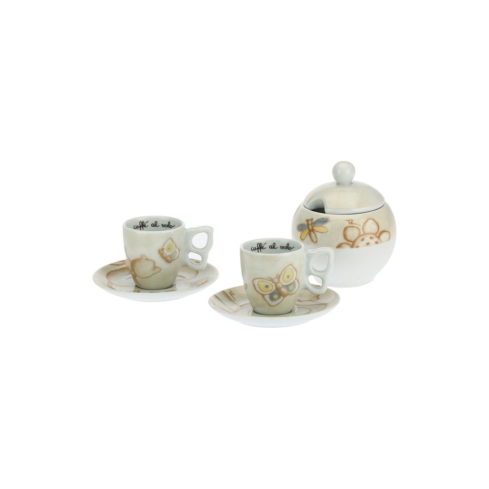 Tasses et mugs - Lot de 2 tasses à café Elegance avec sucrier - THUN - LENET GROUP