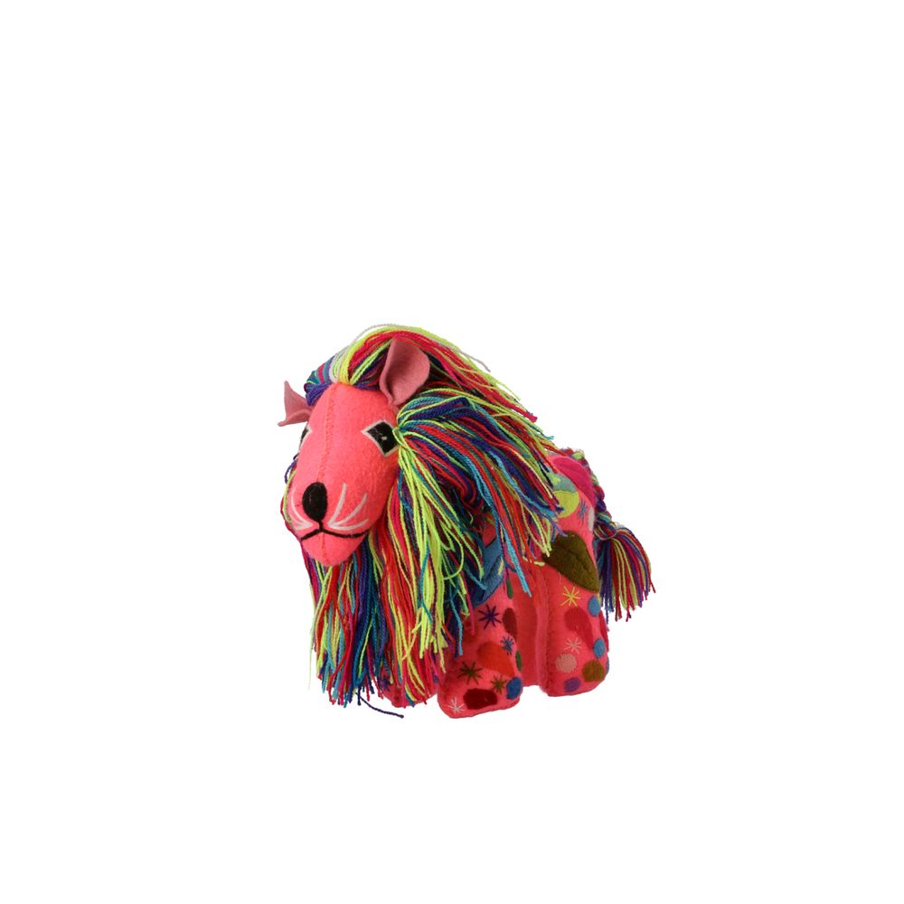 Canapés - Marionnette décorative brodée Magic Lion - PINK PAMPAS