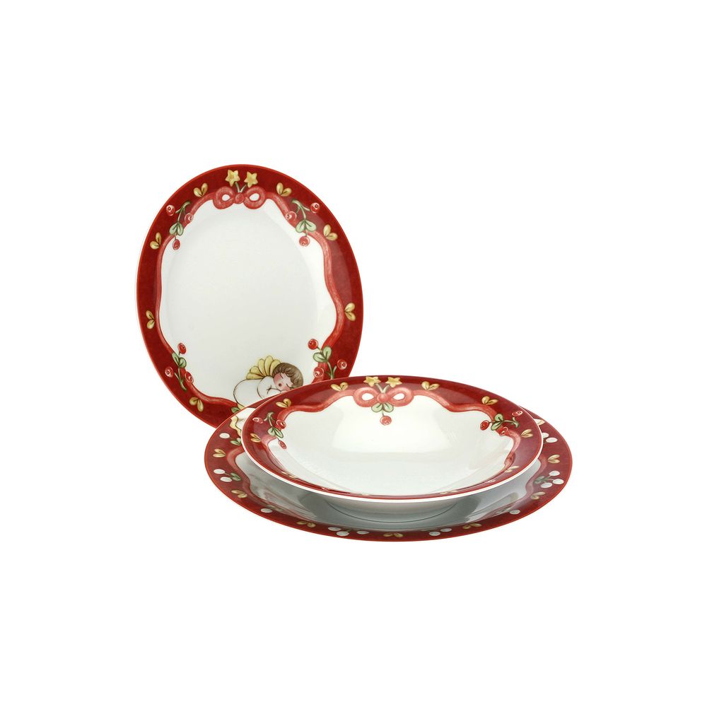 Formal plates - Set of 6 Sweet Christmas plates - THUN - LENET GROUP