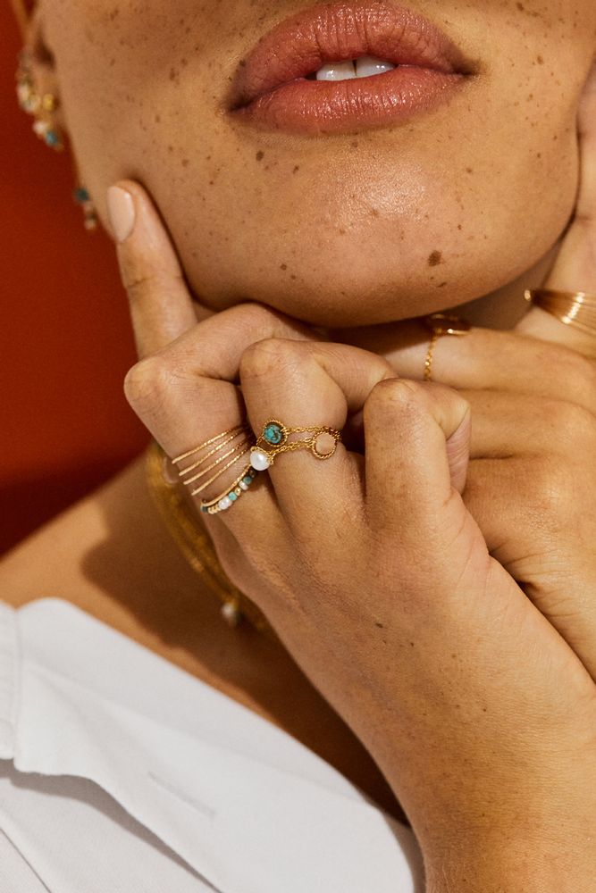 Bijoux - Bague Chaine Swan rond - YAY PARIS