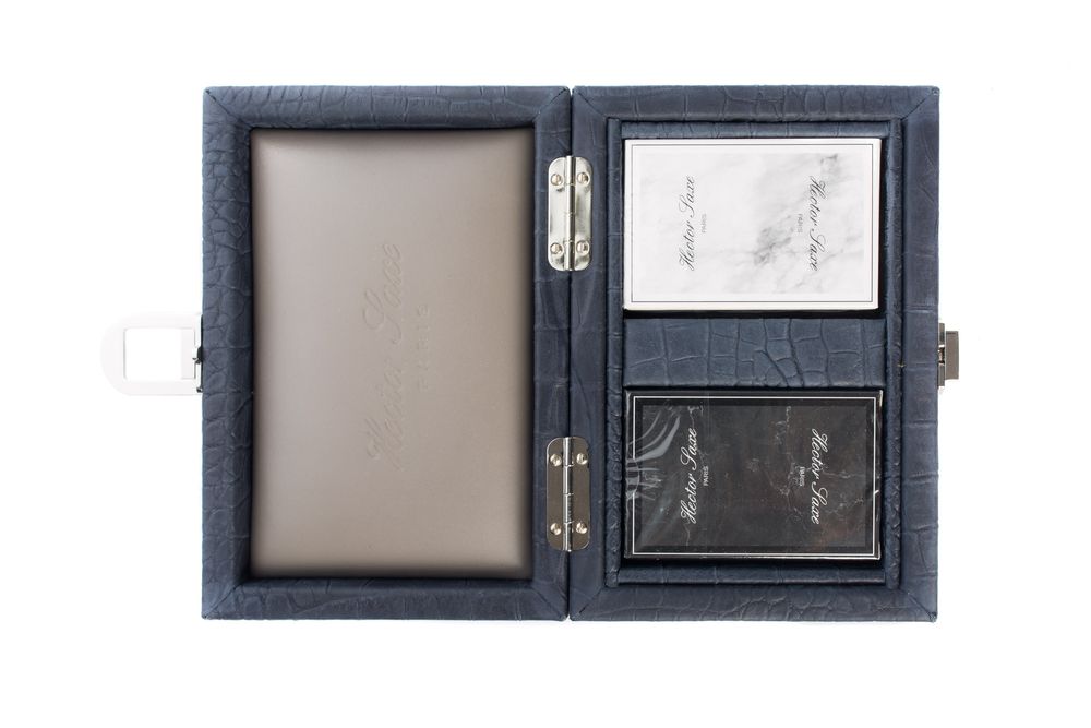 Petite maroquinerie - Coffret Cartes I Cuir façon Alligator - HECTOR SAXE PARIS DEPUIS 1978
