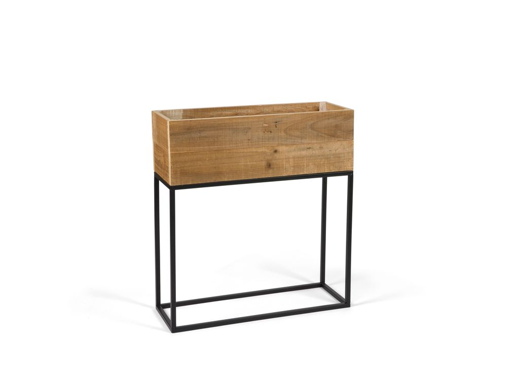 Flower pots - Recycled wood planter 55x21x60.5 cm AX21017 - ANDREA HOUSE