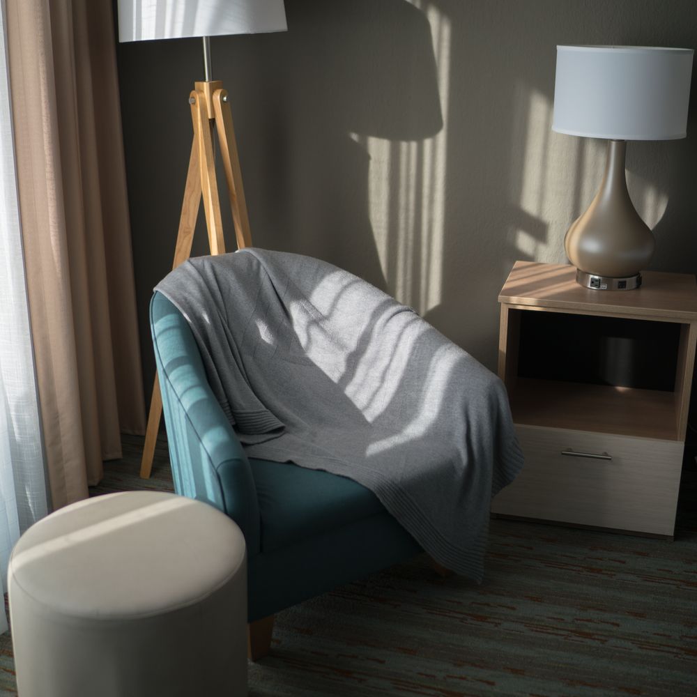 Throw blankets - Blanket Extrfine Merino Wool GREY HEATHER - LA MAISON DE LA MAILLE