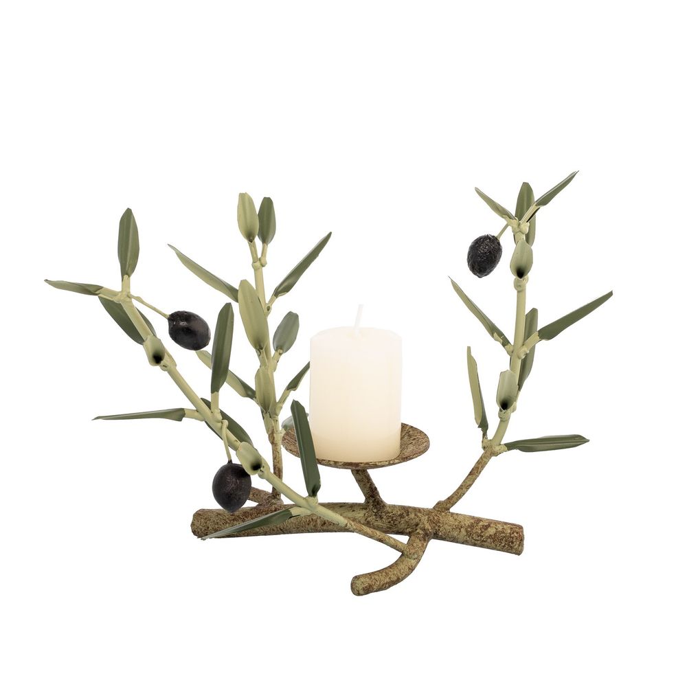 Unique pieces - Candle holder 1 candle 3 twigs - L'OLIVIER FORGÉ