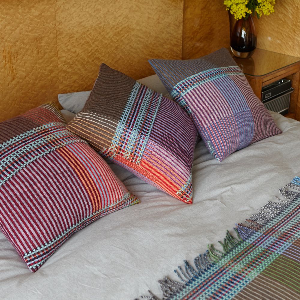 Fabric cushions - Pinstripe Cushion Rosalind - WALLACE SEWELL