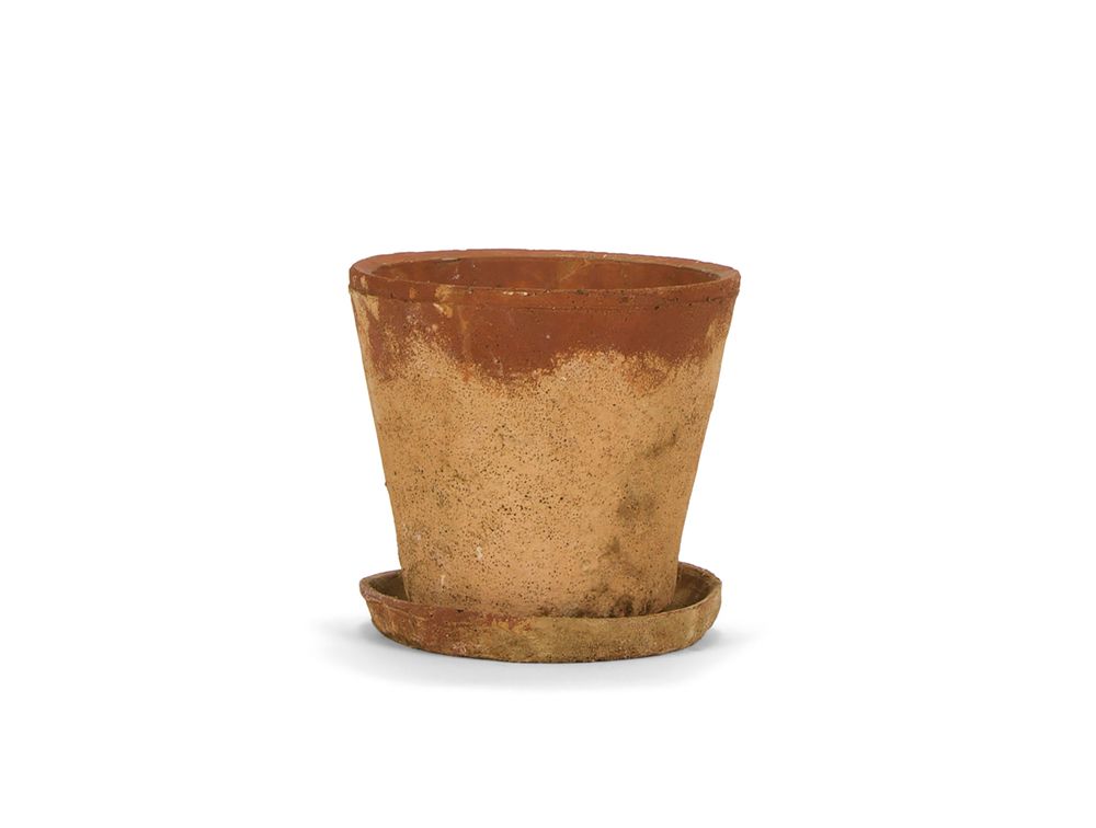 Pots de fleurs - Pot de fleurs en ciment rustique Ø24.5x23.5 cm AX21080 - ANDREA HOUSE