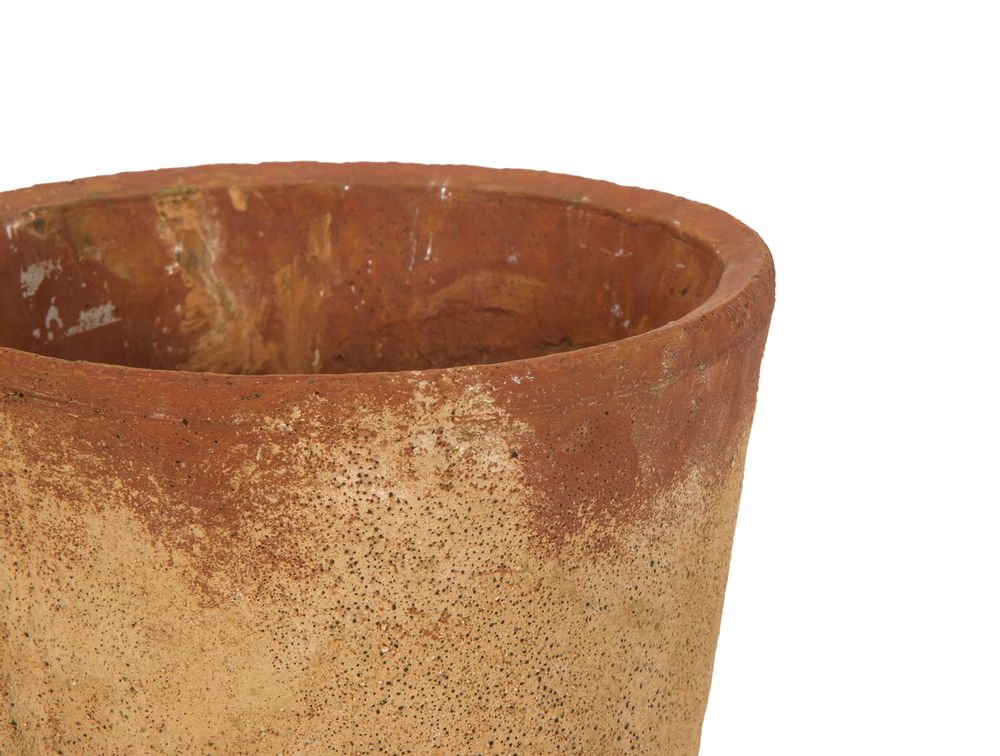 Pots de fleurs - Pot de fleurs en ciment rustique Ø24.5x23.5 cm AX21080 - ANDREA HOUSE
