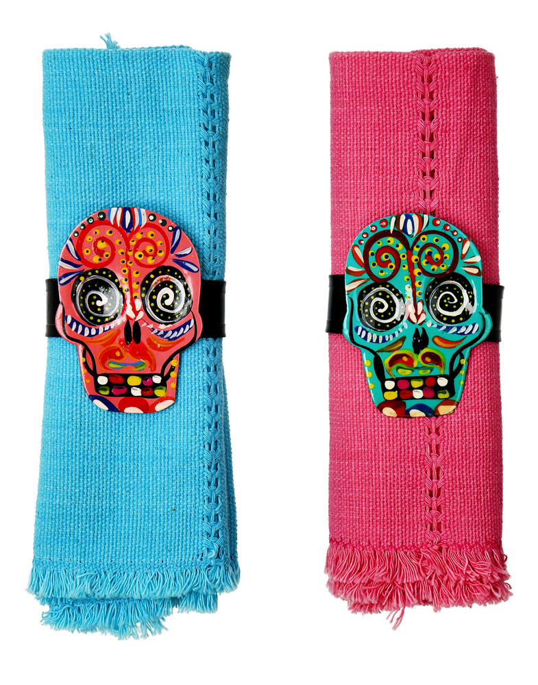 Gifts - Folk Towel Holder - PINK PAMPAS