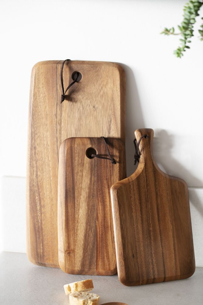 Table mat - Acacia wood cutting board 18x33x2 cm CC21057 - ANDREA HOUSE