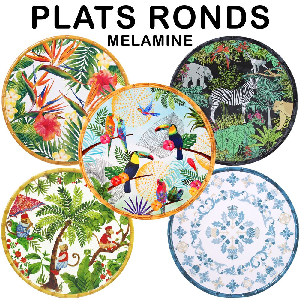 Plats et saladiers - Plats mélamine - LES JARDINS DE LA COMTESSE