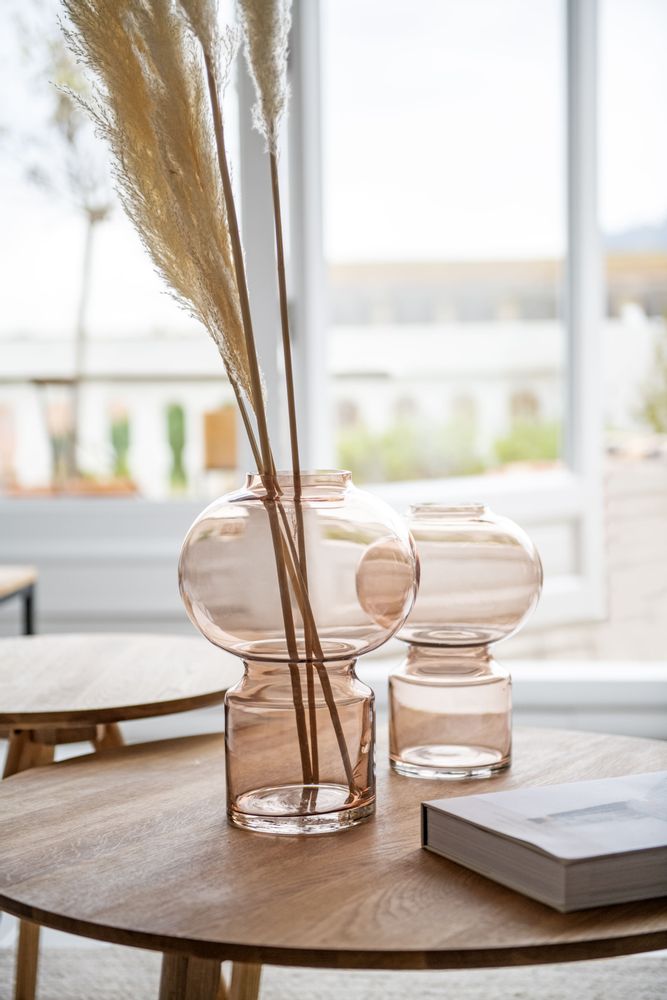 Vases - Bubble vase light brown glass Ø18x26 cm CR21109 - ANDREA HOUSE