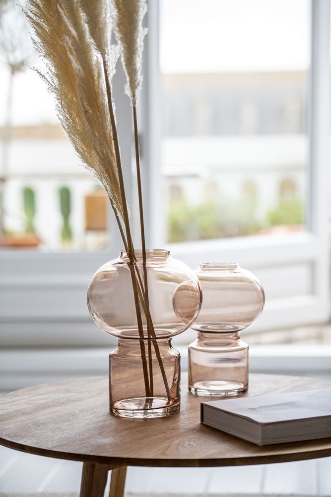 Vases - Vase en verre brun clair Bulle Ø21x29,5 cm CR21110 - ANDREA HOUSE