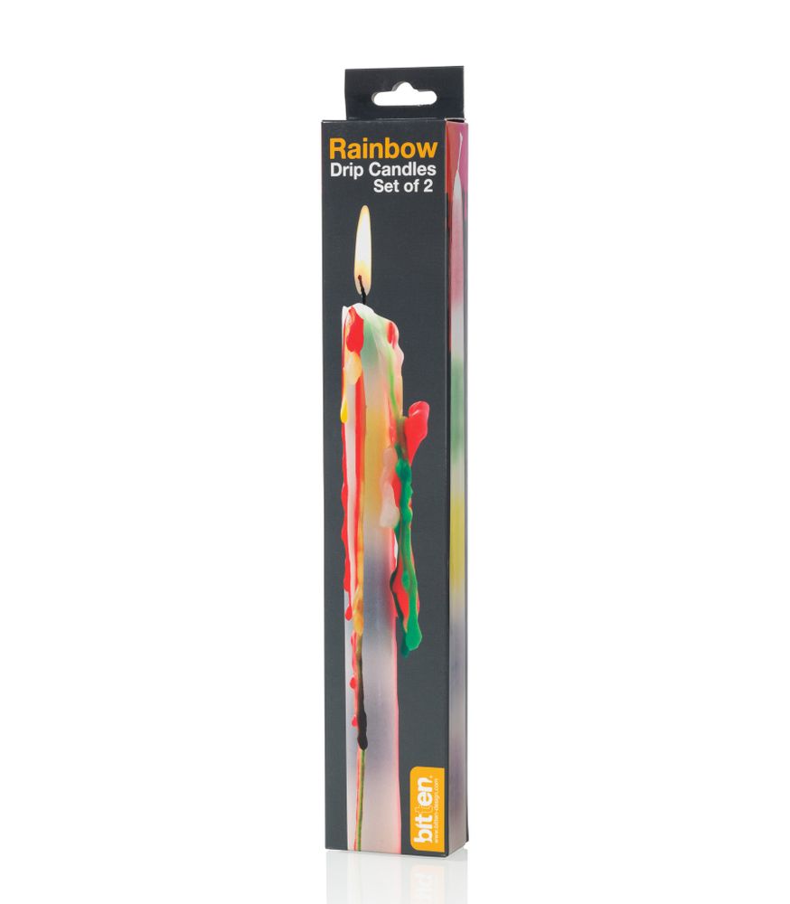 Cadeaux - Set de 2 bougies arc-en-ciel - BITTEN
