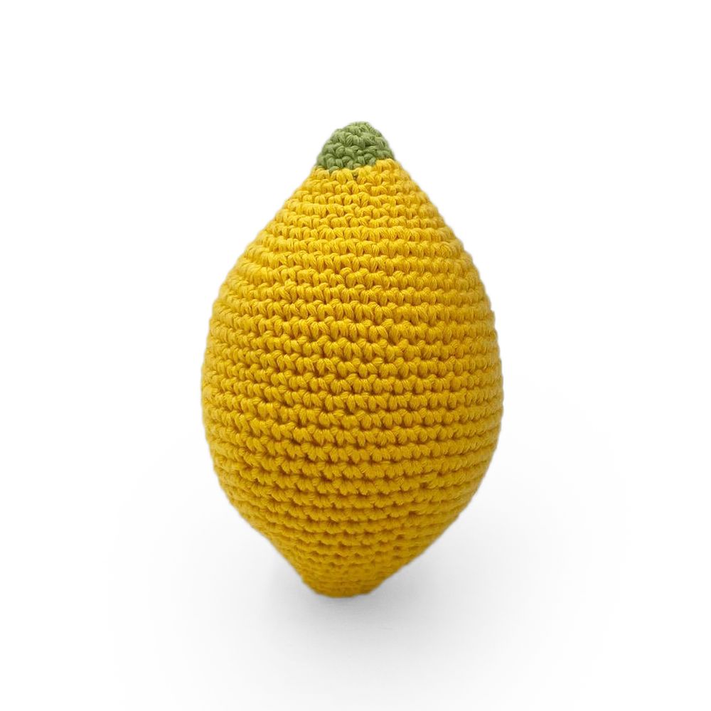 Gifts - LEMON - BABY RATTLE 100% ORGANIC COTON - MYUM - THE VEGGY TOYS