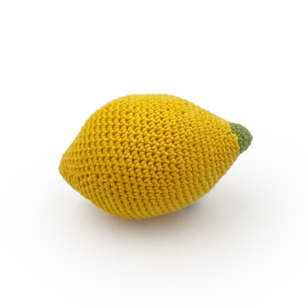 Gifts - LEMON - BABY RATTLE 100% ORGANIC COTON - MYUM - THE VEGGY TOYS