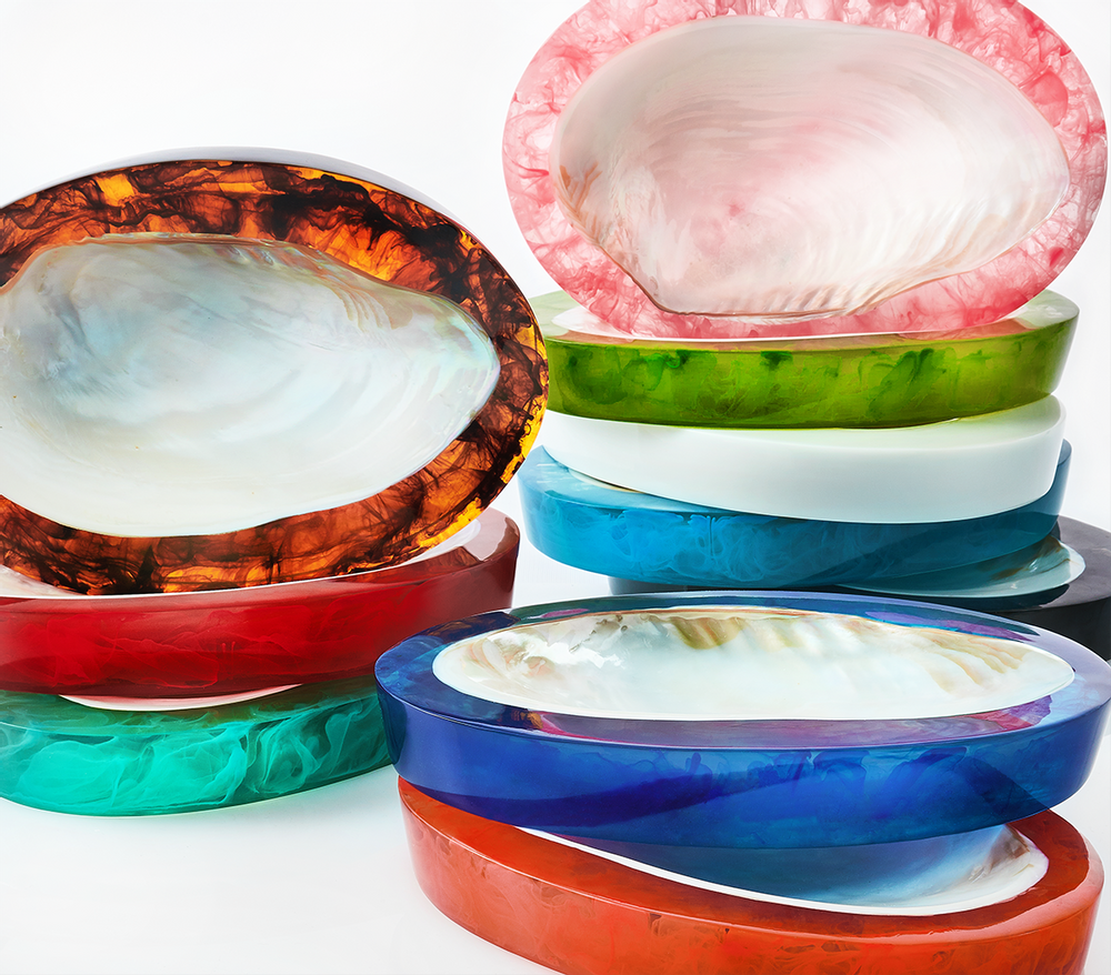 Gifts - Resin with Shell Caviar Dish - LILY JULIET