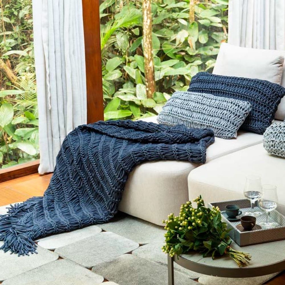 Coussins textile - Petit Coussin Antwerp Tricoté Coton - ELISA ATHENIENSE HOME