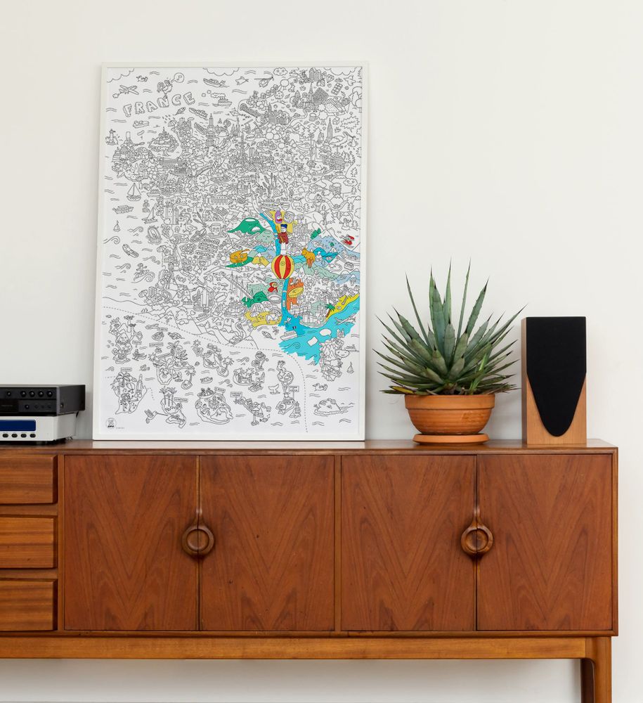 Papeterie - POSTER A COLORIER - FRANCE - OMY