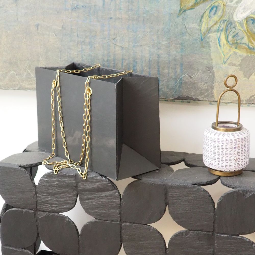 Spa - Openwork slate console for vegetation - LE TRÈFLE BLEU