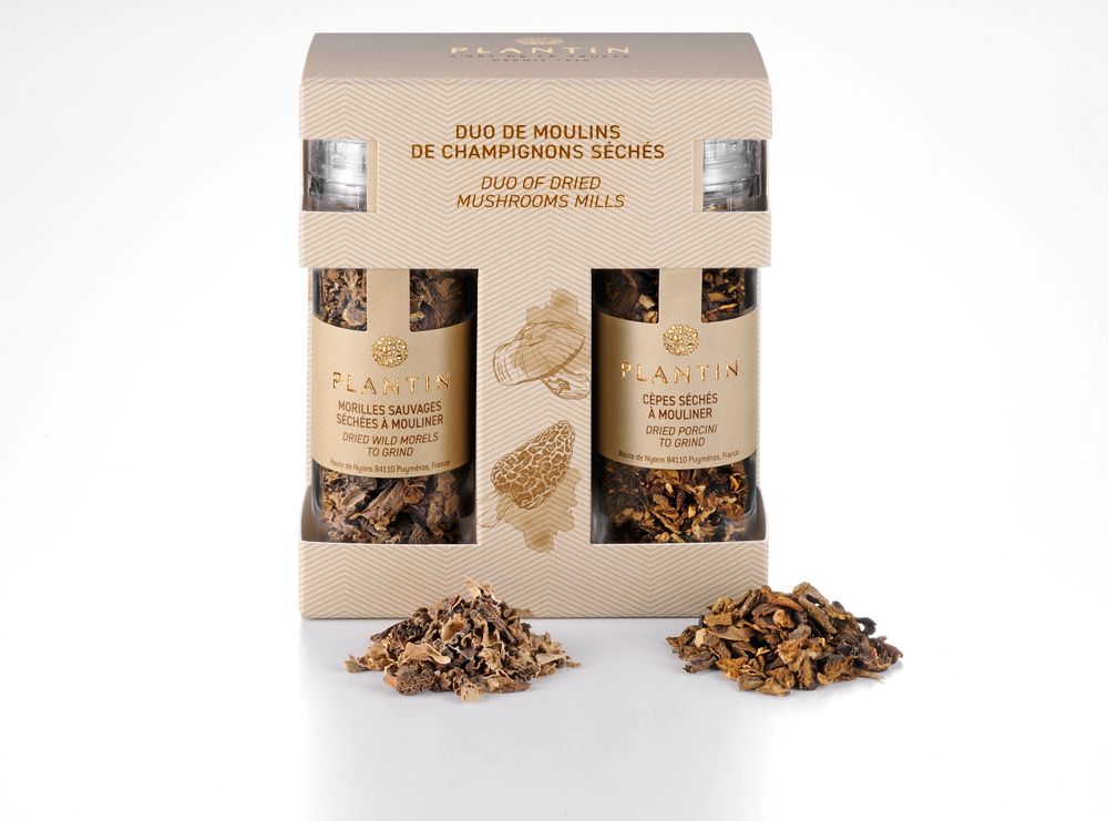 Épicerie fine - Duo de moulins de champignons séchés - PLANTIN