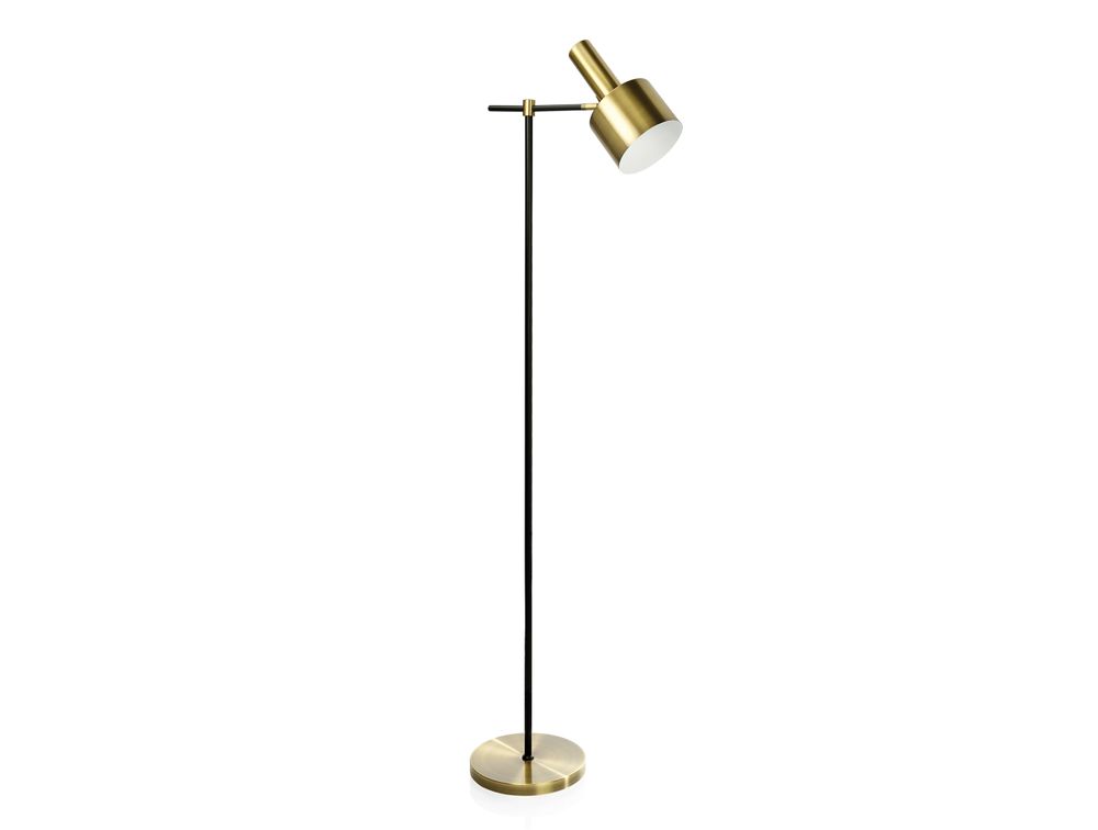 Lampadaires - Lampadaire en métal et laiton noir 37,5x23x150 cm/E27/25W IL19087 - ANDREA HOUSE