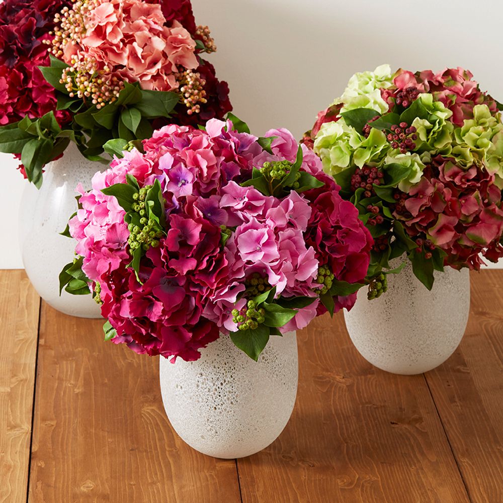 Décorations florales - Assortiment d'hortensias - LOU DE CASTELLANE - Fleurs artificielles plus vraies que nature - LOU DE CASTELLANE