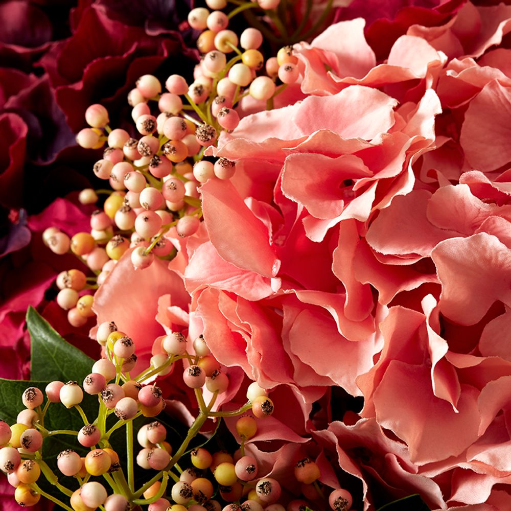 Décorations florales - Assortiment d'hortensias - LOU DE CASTELLANE - Fleurs artificielles plus vraies que nature - LOU DE CASTELLANE