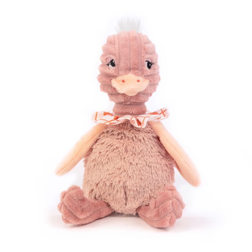 Objets de décoration - Peluche petit Simply Pomelos l'autruche avec Boite - DEGLINGOS