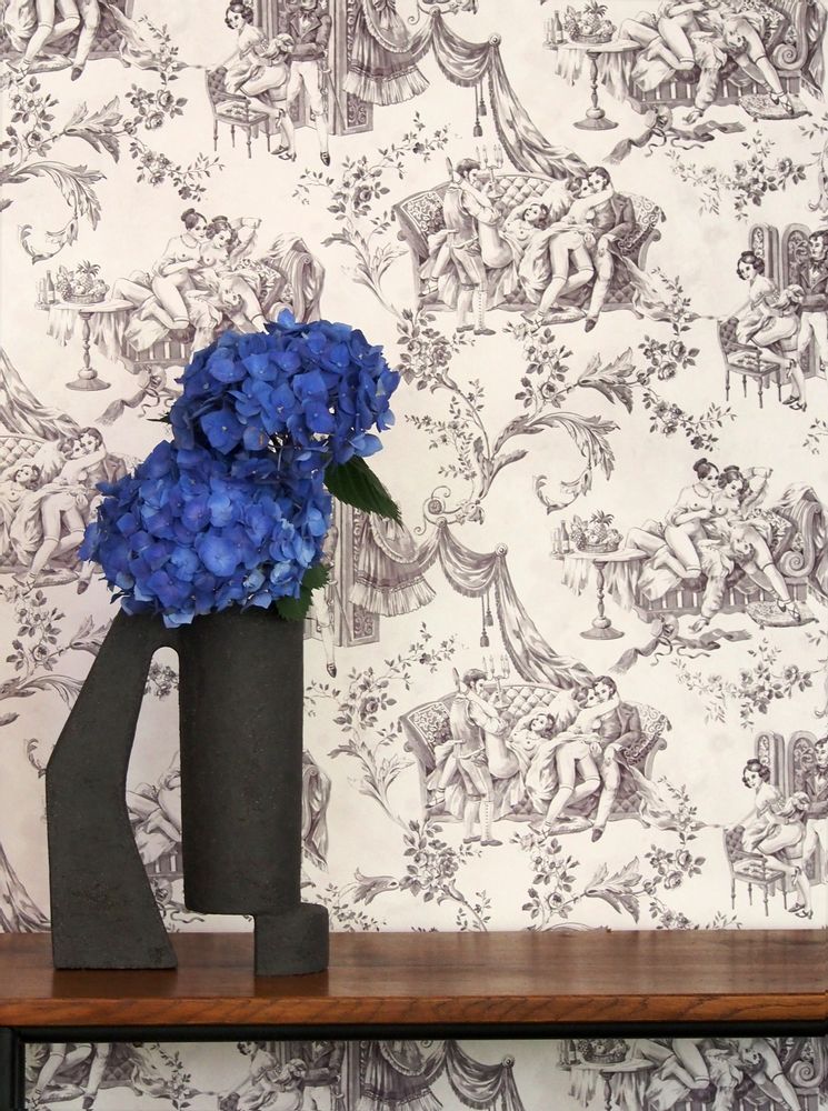 Wallpaper - Pascale Risbourg - Coll. EROTIC TOILE DE JOUY - Wallpaper - BELGIUM IS DESIGN