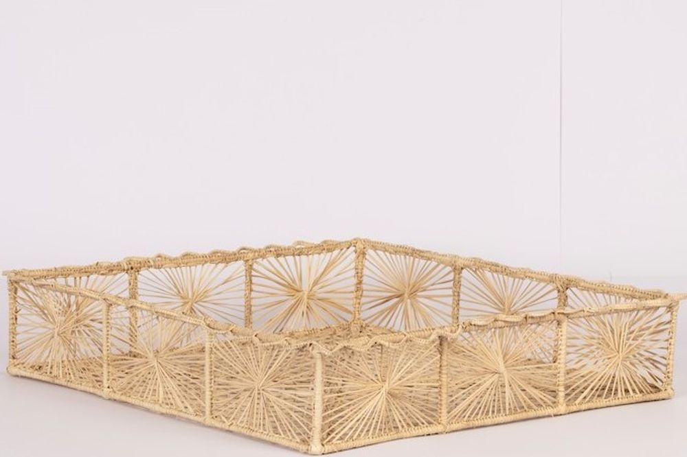 Plateaux - Plateau carré avec garniture Runcho - MYTO DESIGN RITUAL COLOMBIA