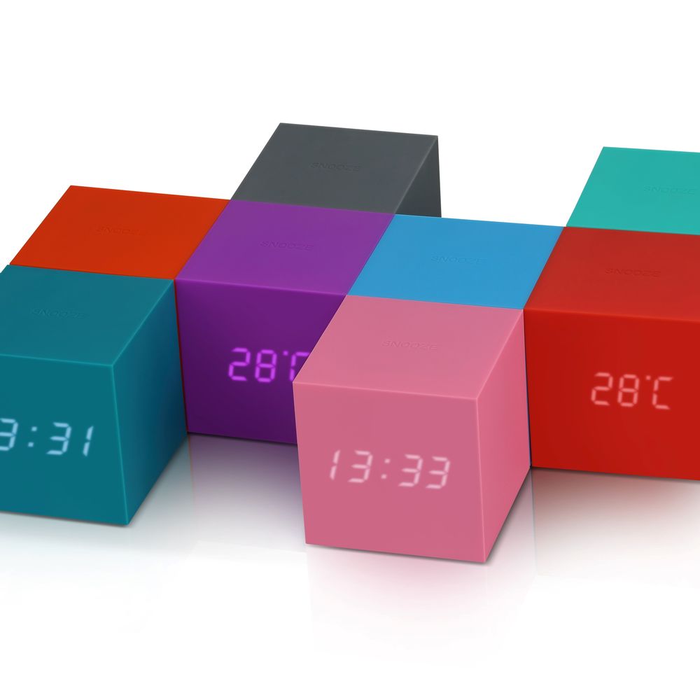 Clocks - Gravity Cube Click Clock - GINGKO