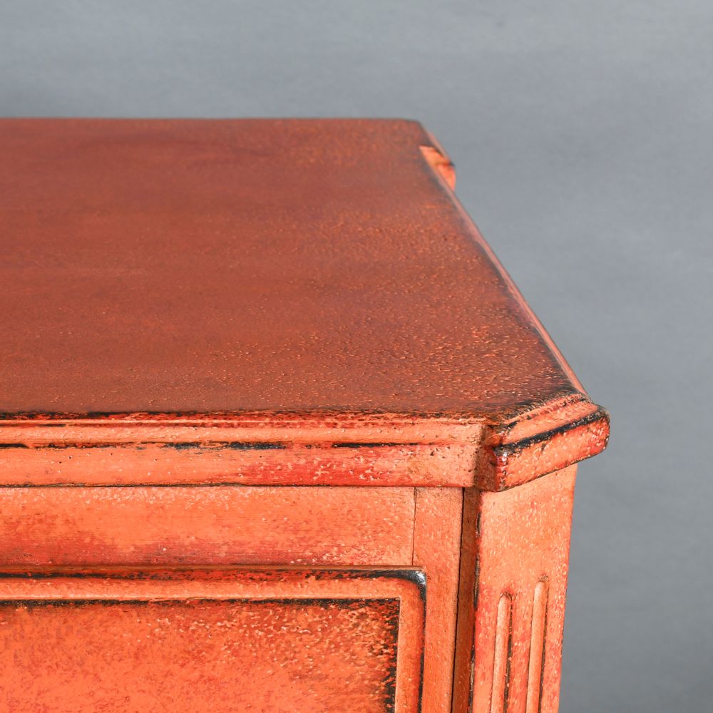 Commodes - Grande Commode Suédoise Rouge Impérial - ATELIERS C&S DAVOY