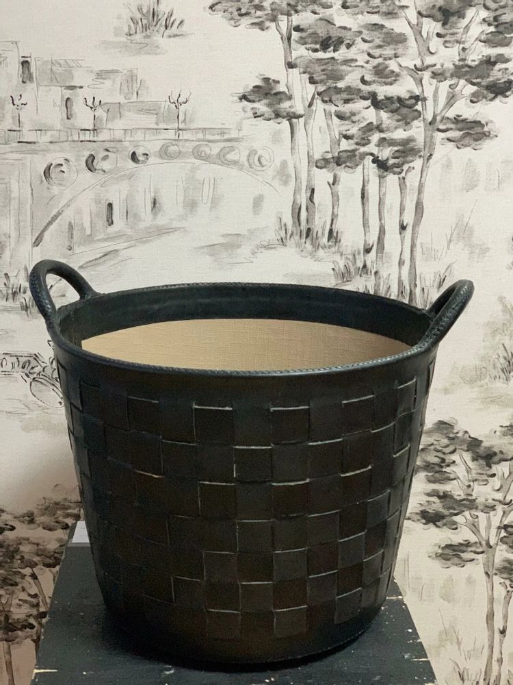 Objets de décoration - Sac en cuir tissé - SOL & LUNA