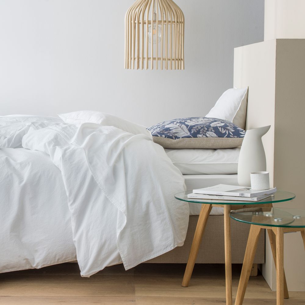 Chambres d'hôtels - Linge de lit Douceur lavée - BLANC CERISE