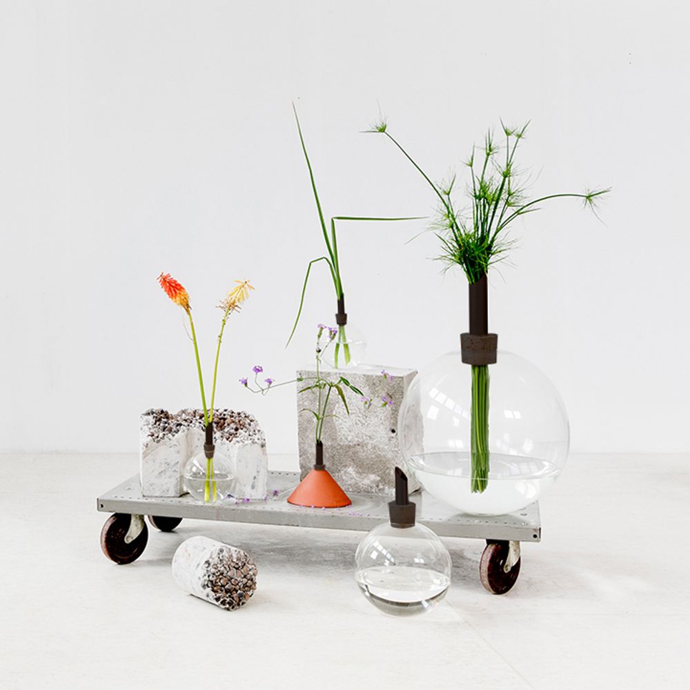 Design objects - Glasilium / Consilium - Black copper & smoked cork - SCANDINAVIA FORM