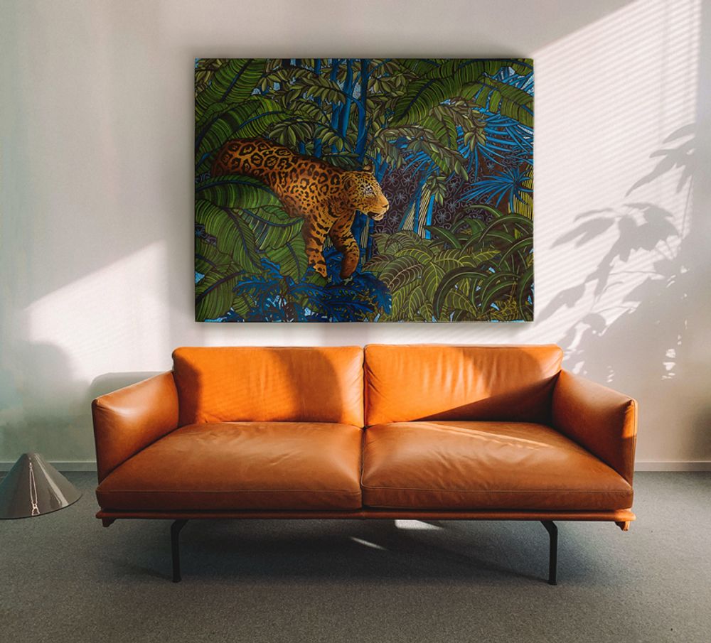 Office design and planning - PEINTURE - Fawn - 115 x 146 cm - Acrylic on canvas - Maison Fétiche - MAISON FÉTICHE