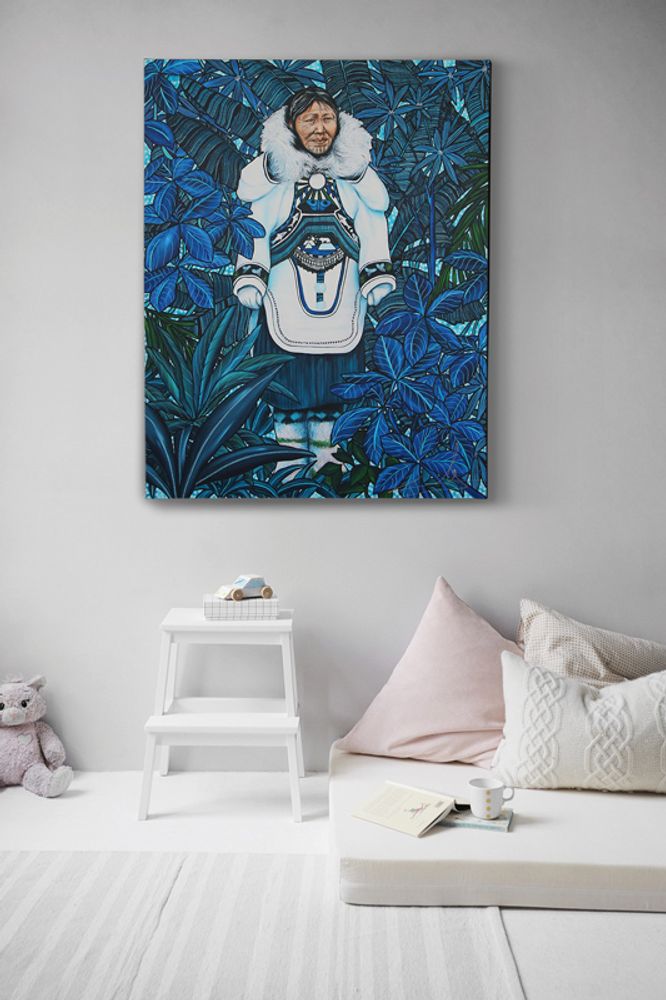 Tableaux - PEINTURE - Inuit - 81 x 100 cm - Acrylique sur toile - Maison Fétiche - MAISON FÉTICHE
