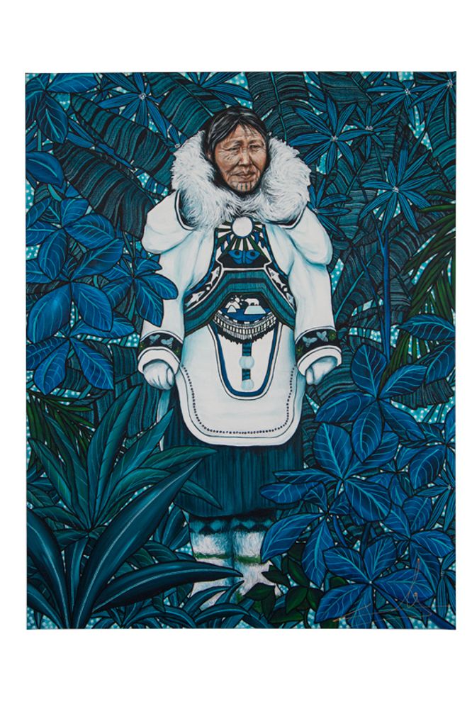 Tableaux - PEINTURE - Inuit - 81 x 100 cm - Acrylique sur toile - Maison Fétiche - MAISON FÉTICHE