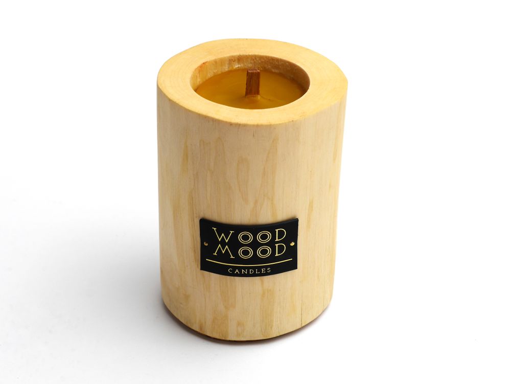 Cadeaux - SILKY S | Bougie intérieure en bois, cire d'abeille et huiles naturelles | Format cadeau parfait - WOOD MOOD