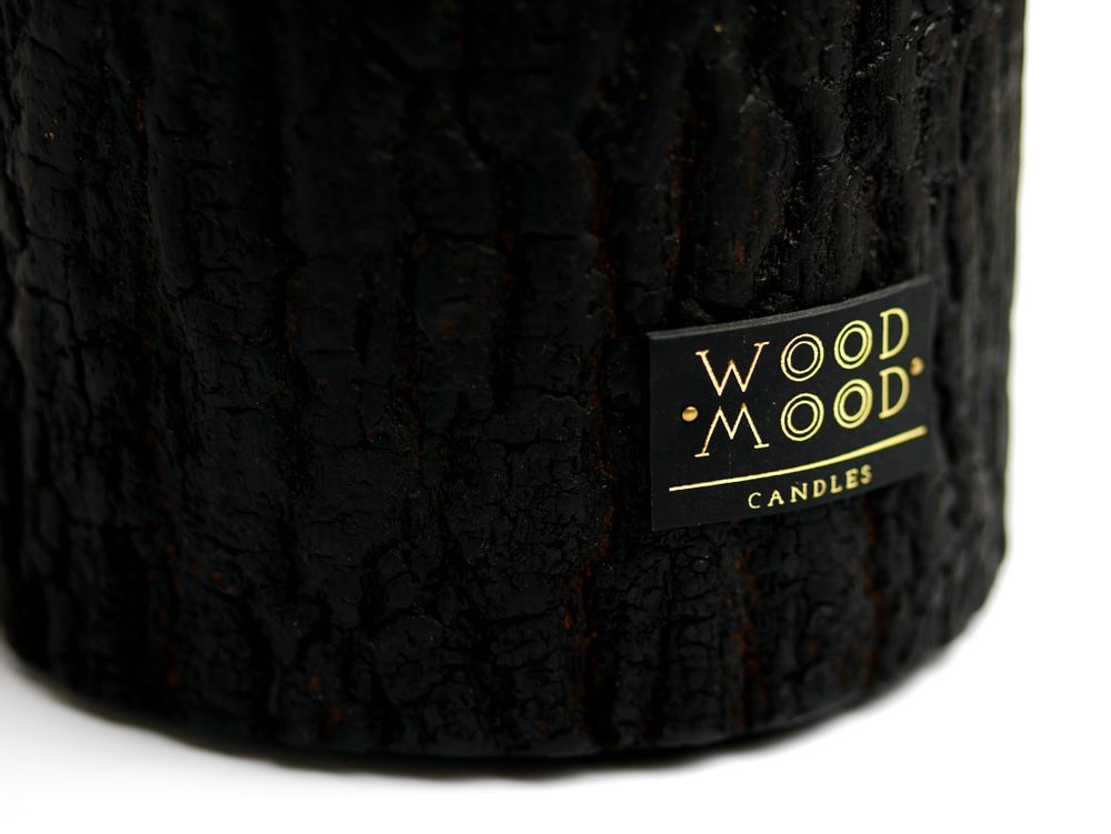Objets de décoration - VOLCANO 3-en-1 | Bougie intérieure en bois brûlé, cire d'abeille et huiles naturelles | Grande bougie - WOOD MOOD