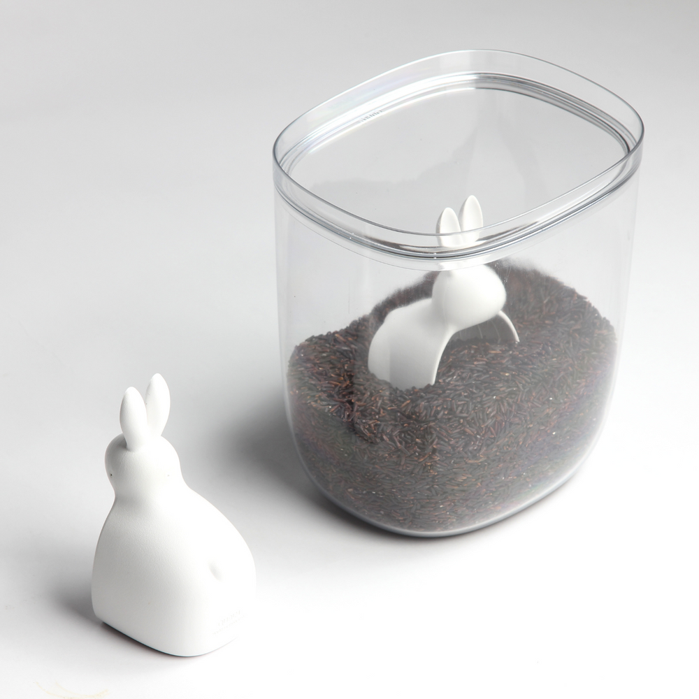 Bols - Bouteille et cuillère à riz Bella Bunny - Ustensiles de cuisine : Salière et poivrière aux épices Cactus salle à manger et vaisselle - QUALY DESIGN OFFICIAL
