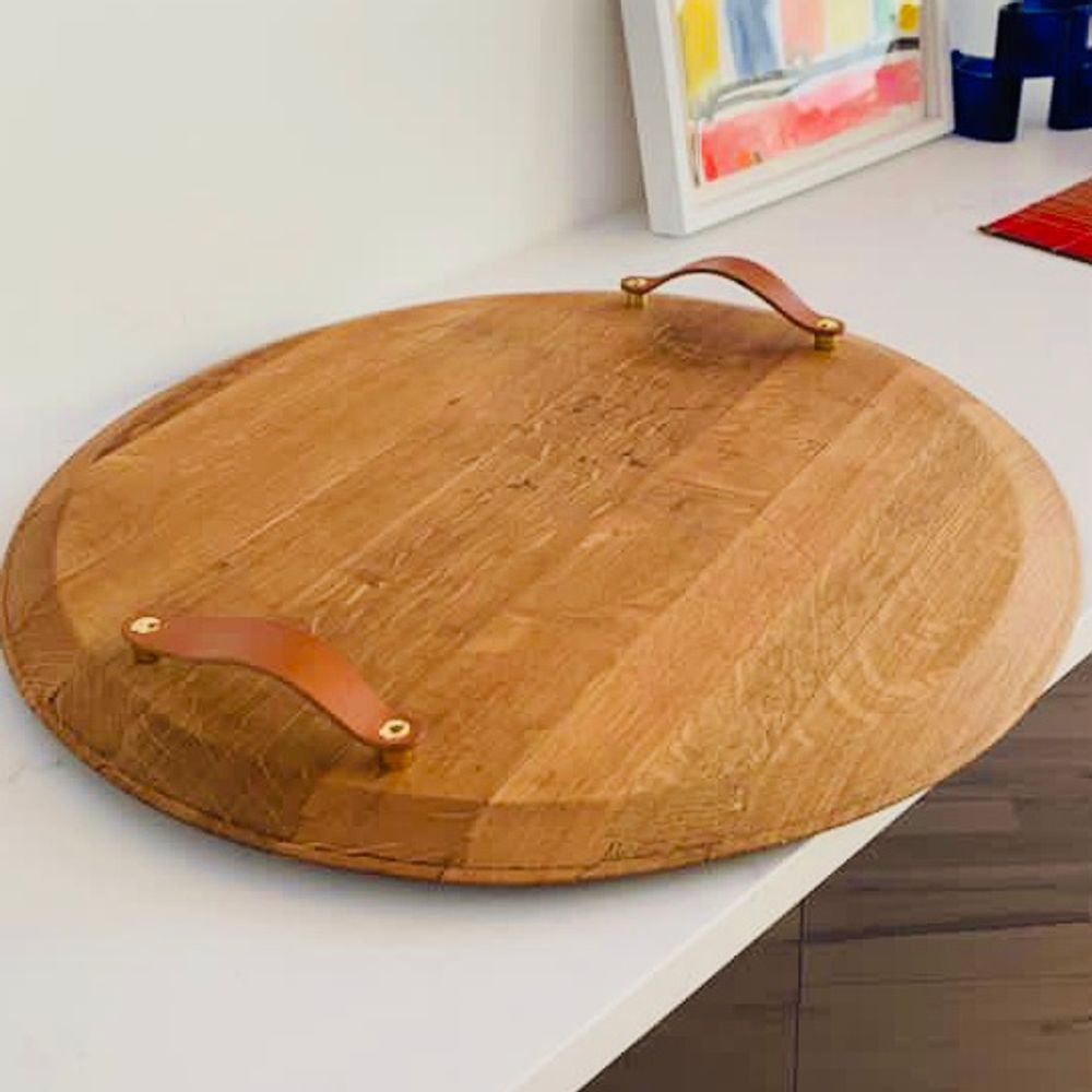 Trays - Provence &Vintage Platters with leather handle - PROVENCE PLATTERS