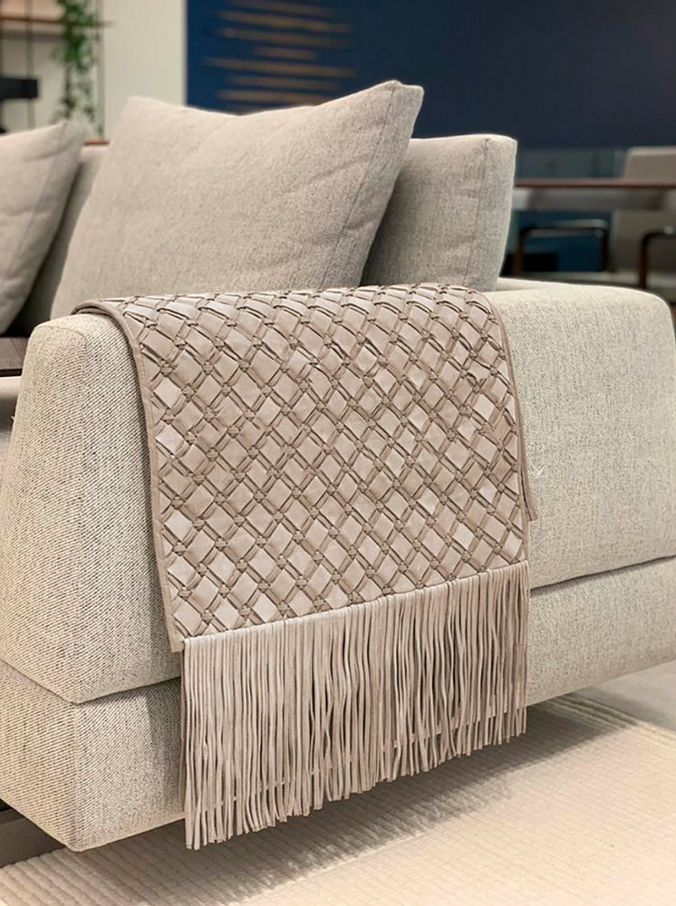 Unique pieces - Blanket Geométric Woven Leather - ELISA ATHENIENSE HOME