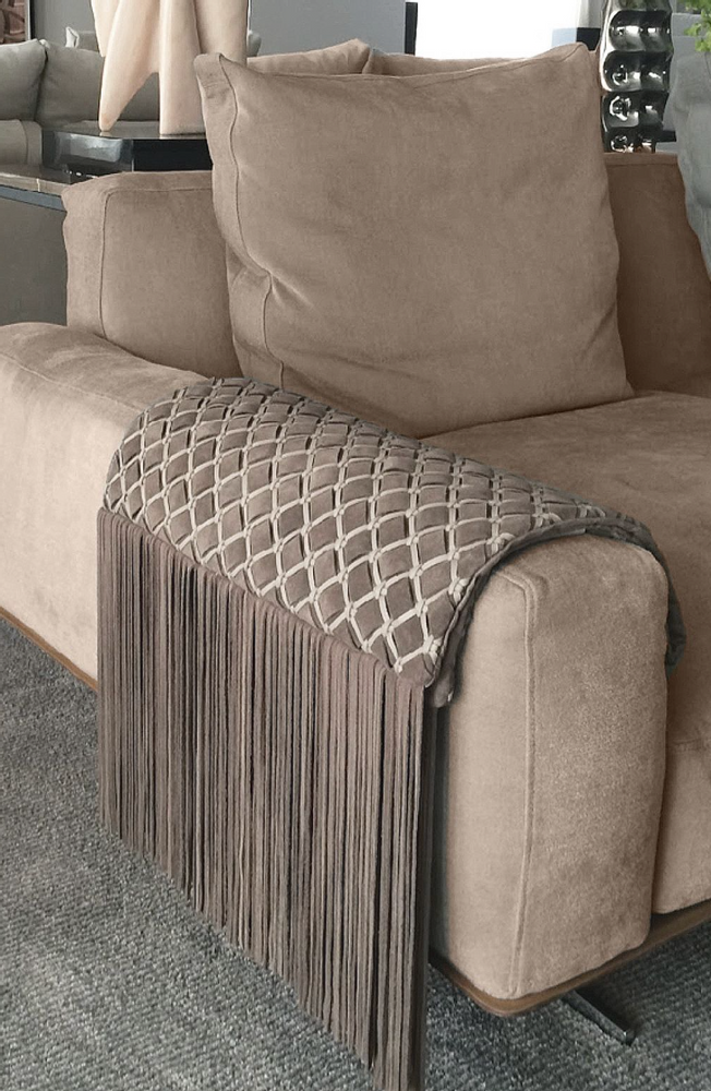 Unique pieces - Blanket Geométric Woven Leather - ELISA ATHENIENSE HOME