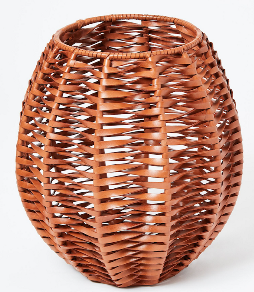 Vases - Vase Tramado en cuir tressé - ELISA ATHENIENSE HOME