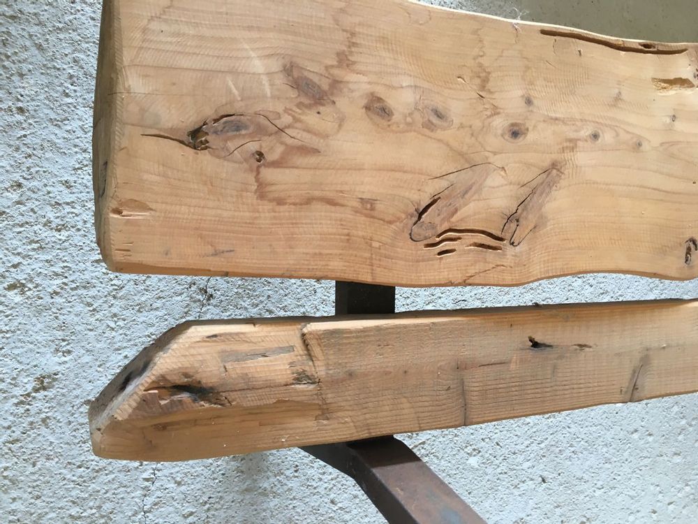 Canapés - Banc en bois de tronc de cyprès deux cents ans, une seule pièce - SILO ART FACTORY