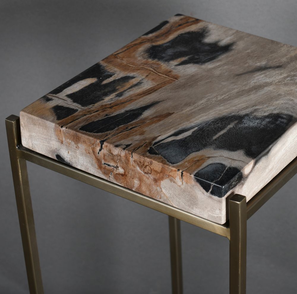 Decorative objects - Petrified Wood Side Tables - ATELIERS C&S DAVOY