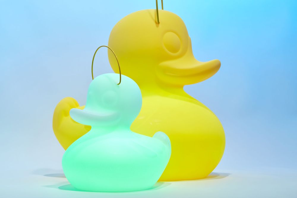 Accessoires à poser - LUMINAIRE FLOTTANT - THE DUCK DUCK LAMP S  JAUNE - GOODNIGHT LIGHT