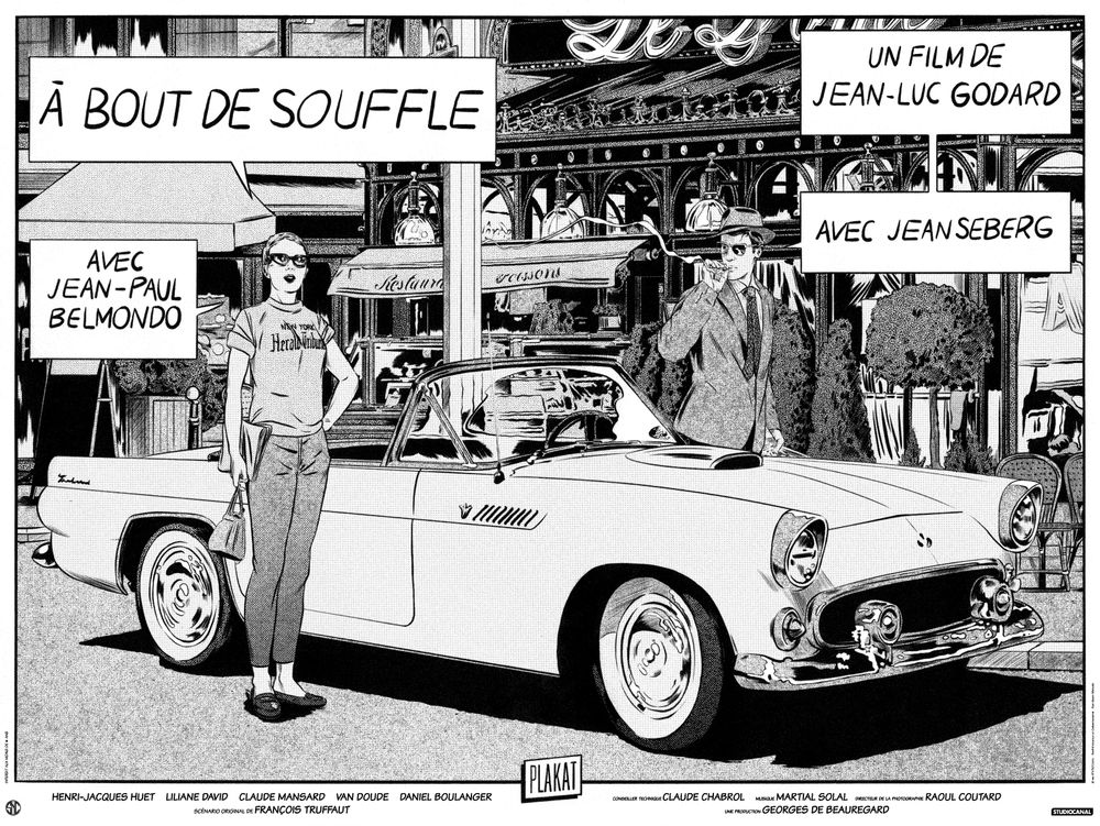 Poster - POSTER A BOUT DE SOUFFLE - VARIANTE - PLAKAT - DESIGNING MOVIE POSTERS -